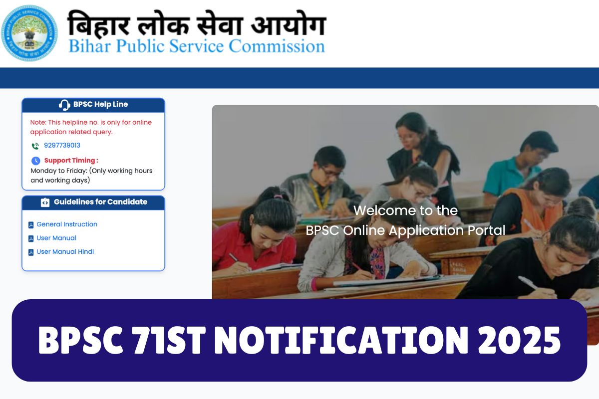 BPSC 71st Notification 2025, Vacancy, Eligibility, Apply Online